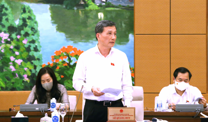 Ủy viên Ủy ban Thường vụ Quốc hội; Chủ nhiệm Ủy ban Khoa học, Công nghệ và Môi trường của Quốc hội Lê Quang Huy. Ảnh: Minh Phúc.