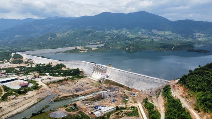 Công trình hồ đầu mối hồ chứa nước Tân Mỹ đã tích được 60 triệu m3 nước.