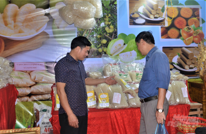 Nhiều sản phẩm nông nghiệp tốt, đạt sao OCOP của thành phố Tuyên Quang khẳng định thương hiệu trên thị trường. Ảnh: Đào Thanh.
