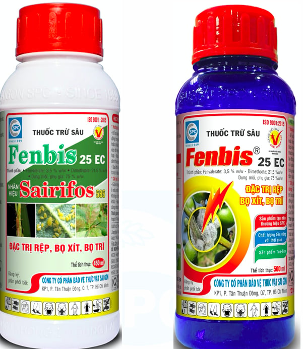 Fenbis 25EC là thuốc trừ sâu khiến côn trùng khi trúng phải thuốc bị ngộ độc ngay và chết, sản phẩm cuả Công ty Cổ phần BVTV Sài Gòn (SPC). Ảnh: Kim Ngọc.
