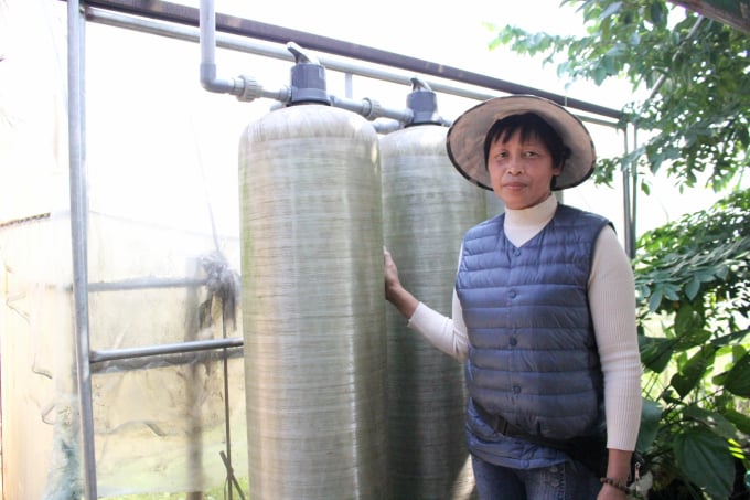 The water used for vegetables was carefully purified. Photo: Trung Quan.