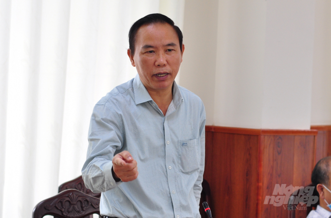 Deputy Minister of Agriculture and Rural Development Phung Duc Tien suggested Ninh Thuan strictly follow the Fisheries Law and the EC's recommendations. Photo: Minh Hau.