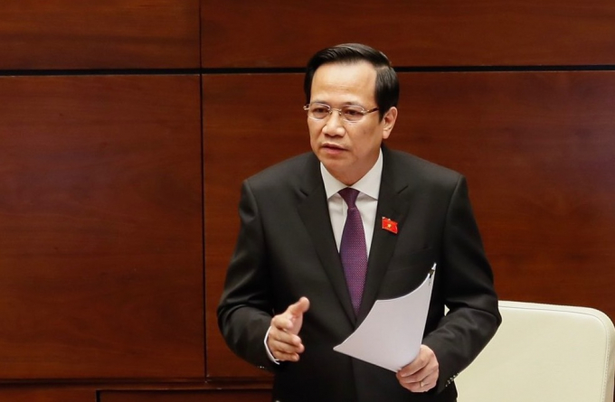 Bộ trưởng Bộ Lao đông - Thương binh và Xã hội Đào Ngọc Dung trả lời chất vấn tại kỳ họp thứ 2 Quốc hội khóa XV.
