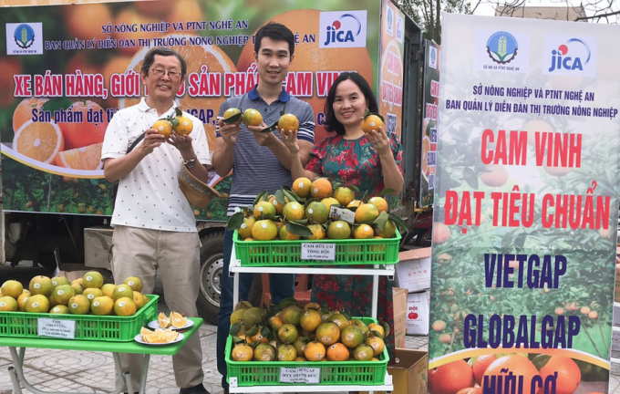 Năm nay, Nghệ An sẽ tăng cường dán tem truy xuất nguồn gốc cho cam. Ảnh: VK.