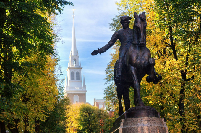 Một cảnh ở trung tâm Massachusetts.