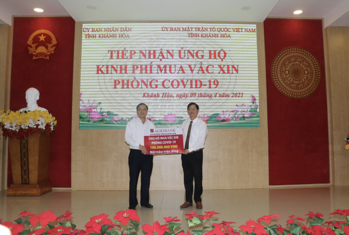 Agribank Chi nhánh tỉnh Khánh Hoà đồng hành phòng chống dịch bệnh Covid-19.
