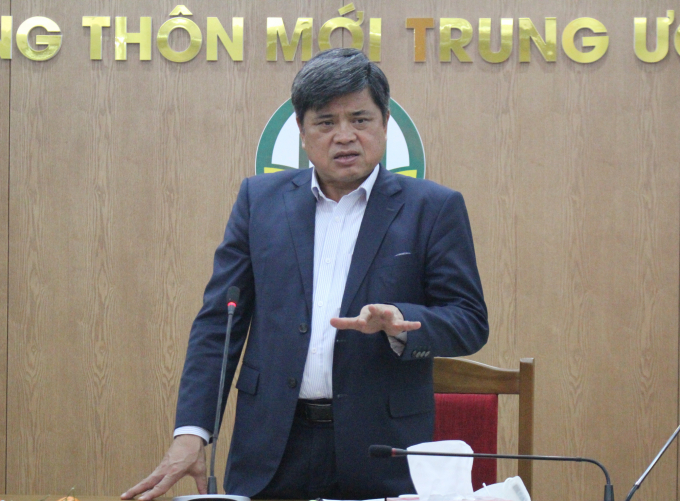 Thứ trưởng Bộ NN-PTNT Trần Thanh Nam biểu dương những kết quả mà Văn phòng Điều phối nông thôn mới Trung ương đã đạt được trong năm 2021. Ảnh: Trung Quân.