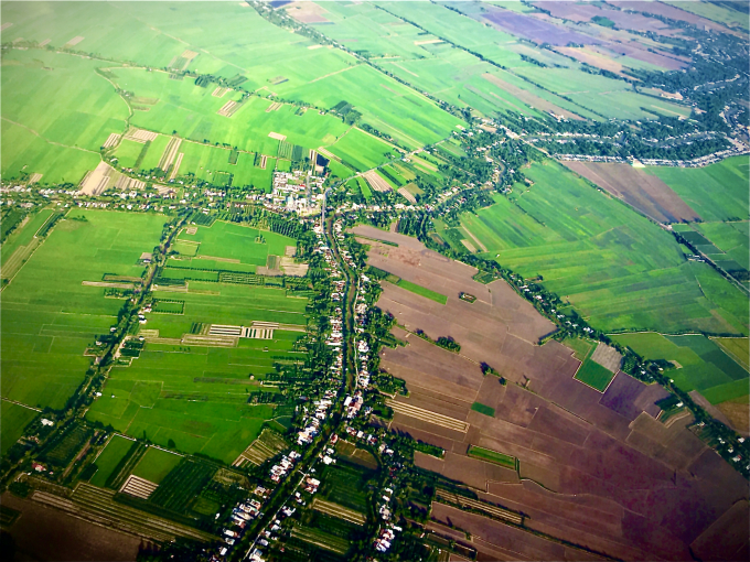 The picture of the Mekong Delta from the bird-eye view. Photo: Quoc Trung.