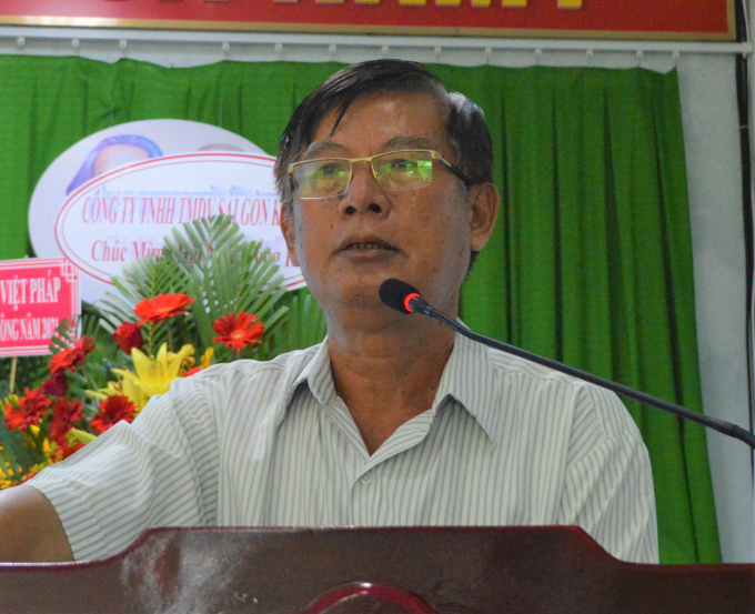 Ông Quảng Trọng Thao, Phó Giám đốc Sở NN-PTNT Kiên Giang phát biểu chỉ đạo tại hội nghị. Ảnh: Trung Chánh.