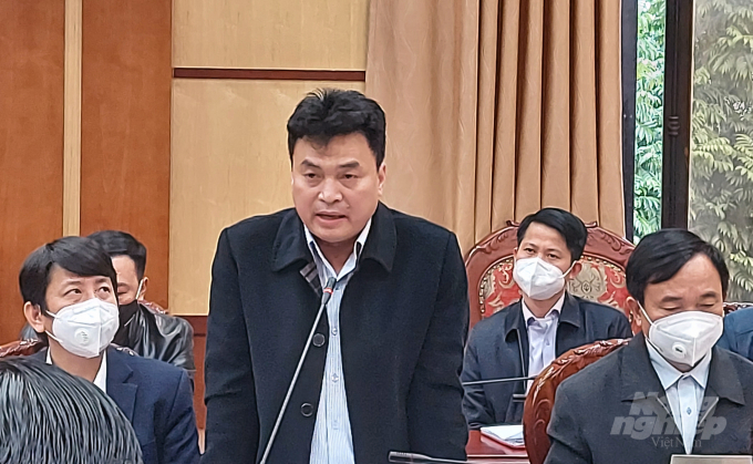 Ông Trịnh Huy Triều, Chủ tịch UBND TP. Thanh Hóa trao đổi về việc khắc phục một số sai phạm tại TP. Thanh Hóa trong thời gian qua. Ảnh: VD.