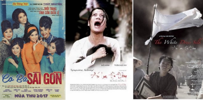 Hình ảnh Poster phim 'Áo lụa Hà Đông' và 'Cô Ba Sài Gòn'.