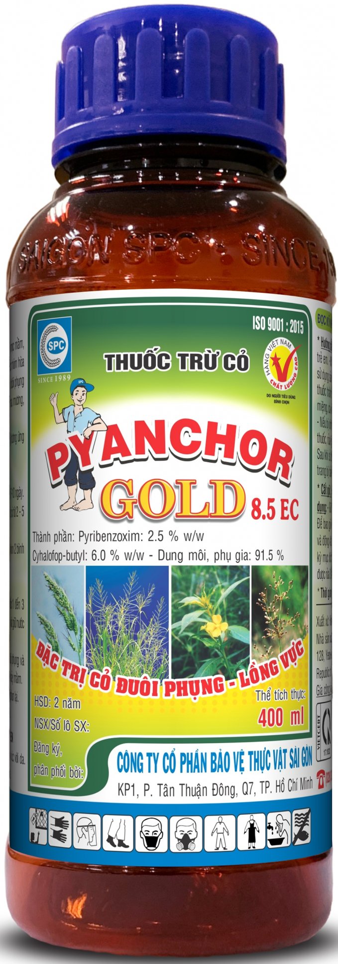 Thuốc trừ cỏ Pyanchor Gold 8.5EC mới của Công ty LG - CHEM Hàn Quốc sản xuất, được Công ty Cổ phần Bảo vệ Thực vật Sài Gòn phân phối độc quyền. Ảnh: Ký Ngọt.