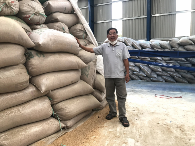 HTX Mỹ Trung (huyện Cái Bè tỉnh Tiền Giang) cũng là đơn vị có bao tiêu lúa giống sản xuất cho nông dân. Ảnh: Minh Đảm.