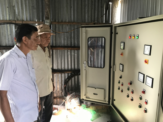 Trạm bơm điện của Dự án VnSAT hỗ trợ nông dân tại HTX Mỹ Quới (Cái Bè, Tiền Giang). Ảnh: Minh Đảm.