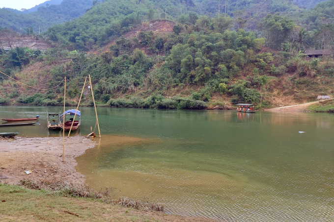 Bến đò bản Phé nơi tìm thấy thi thể bà Hà Thị Hội. Ảnh: VD.