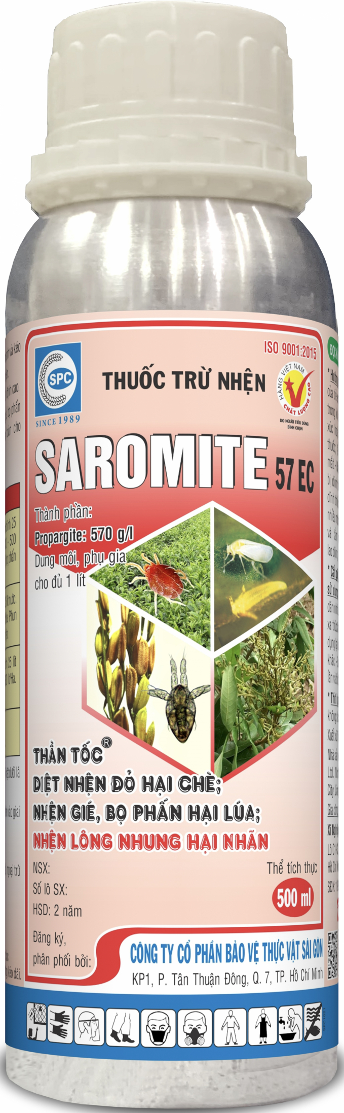 Thuốc trừ nhện Saromite 57EC của Công ty Cổ phần BVTV Sài Gòn.