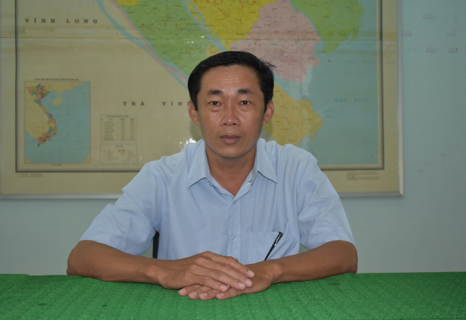 Ông Châu Hữu Trị, Giám đốc Trung tâm Khuyến nông tỉnh Bến Tre. Ảnh: Minh Đảm.