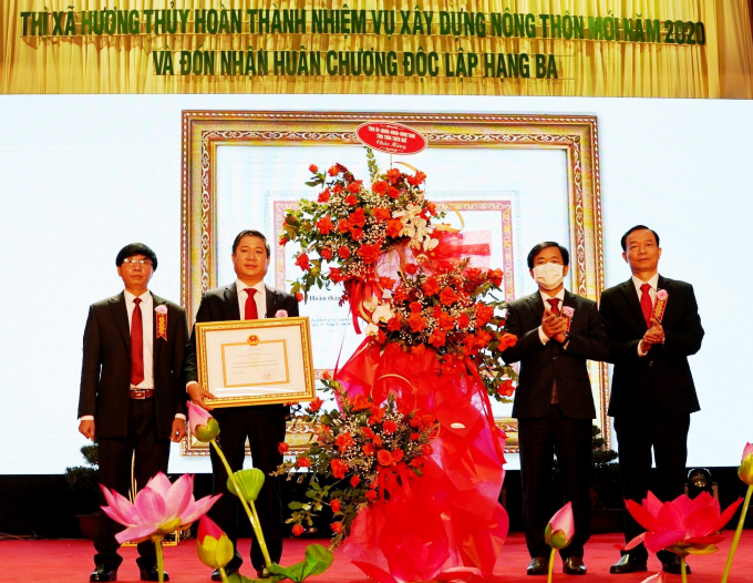 Thị xã Hương Thủy là đơn vị cấp huyện đầu tiên của tỉnh Thừa Thiên- Huế đạt chuẩn NTM. Ảnh: T.T