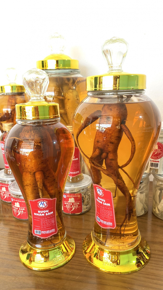 Bo Chinh ginseng wine of Hoang Ngoc Global, one of the high-value ginseng products. Photo courtesy of characters. 
