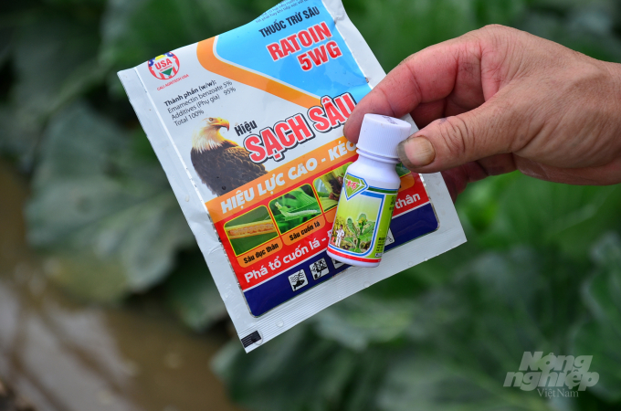 A bottle of pesticide made in China. Photo: Duong Dinh Tuong.
