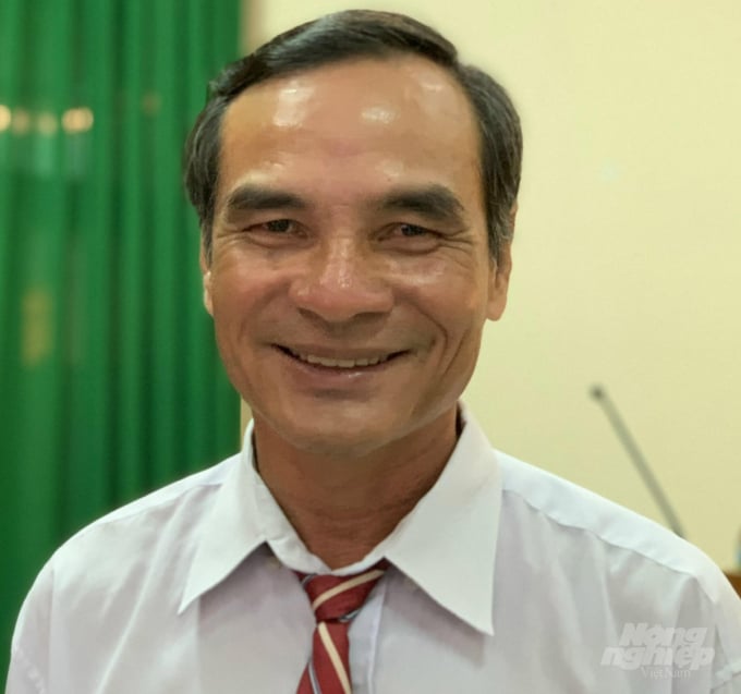 Anh Chín Vui, Giám đốc Hợp tác xã Tấn Đạt. Ảnh: Khang Nguyễn.