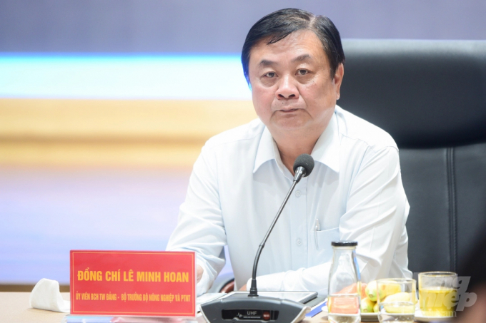 Bộ trưởng Bộ NN-PTNT Lê Minh Hoan: Chúng ta phải phân biệt hai từ 'sản phẩm' và 'thương phẩm'. Ảnh: Minh Phúc.