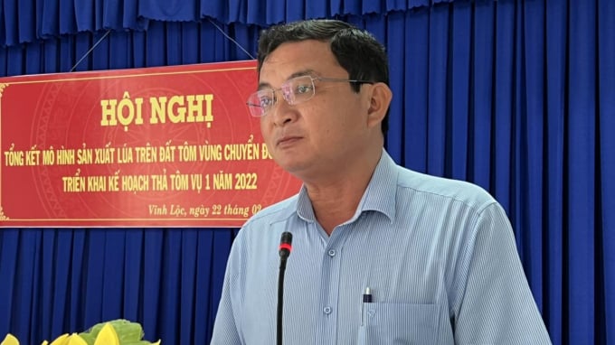 Ông Dương Văn Thới, Chủ tịch UBND huyện Hồng Dân. Ảnh: Trọng Linh.