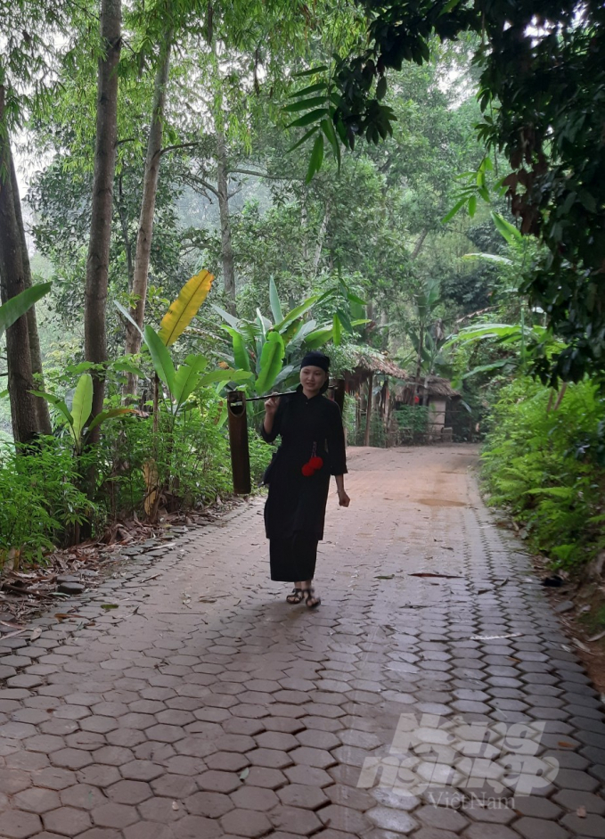 Một góc Khu bảo tồn làng nhà sàn dân tộc sinh thái Thái Hải. Ảnh: Đồng Văn Thưởng.