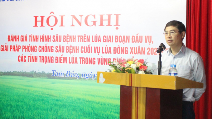 Ông Nguyễn Quý Dương, Phó Cục trưởng Cục Bảo vệ thực vật (Bộ NN-PTNT) phát biểu tại hội nghị. Ảnh: Trung Quân.