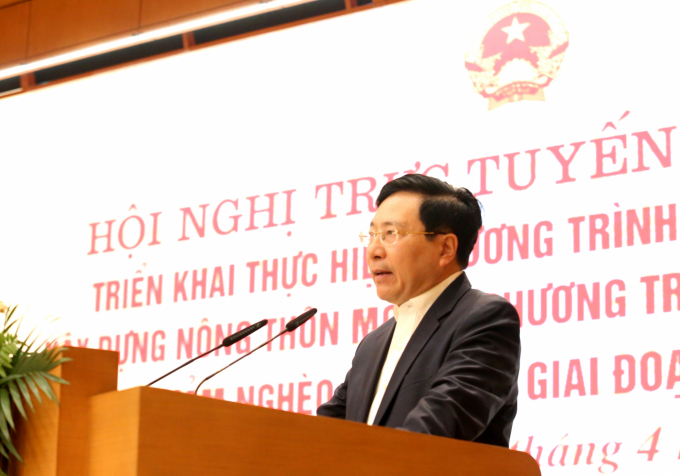 Phó Thủ tướng Thường trực Phạm Bình Minh cho biết: 'Trong giai đoạn vừa qua, các Chương trình MTQG đã góp phần quan trọng vào phát triển kinh tế, xã hội của đất nước'. Ảnh: Minh Phúc.