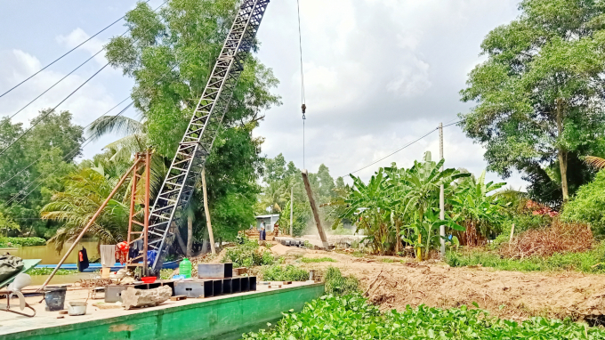 Tiến độ thi công các tiểu dự án đầu tư công của các địa phương nằm trong vùng Dự án VnSAT đã đạt trên 60%. Ảnh: Văn Vũ.