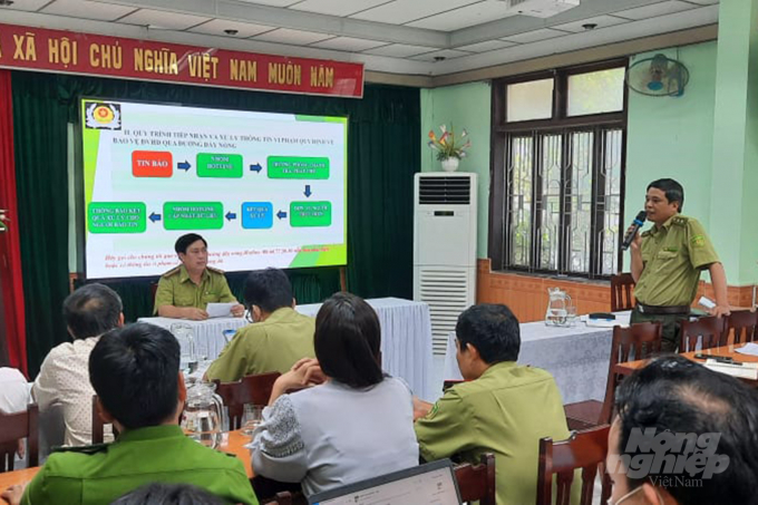 Hội nghị công bố, ra mắt hệ thống đường dây nóng để ngăn chặn kịp thời các hành vi trái phép về động vật hoang dã trên địa bàn tỉnh Thừa Thiên - Huế. Ảnh: CĐ.