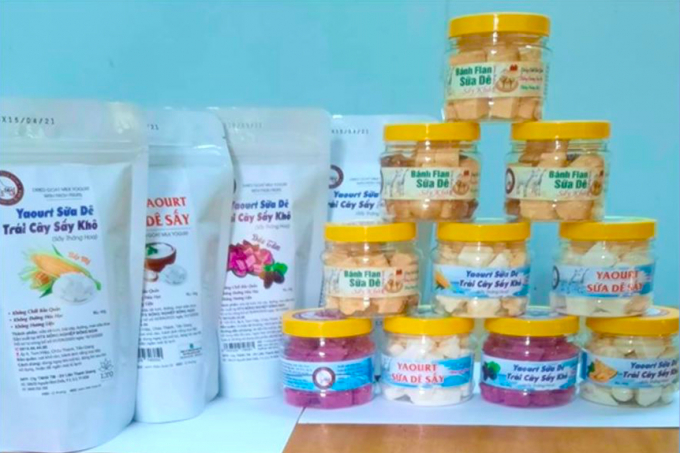 Some goat milk products of Dong Nghi Cooperative. Photo: Minh Dam.