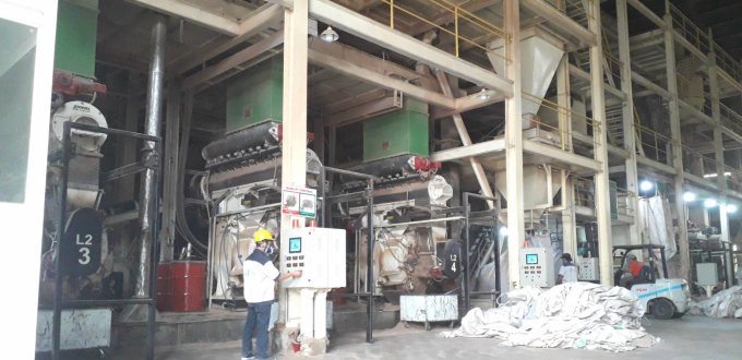 Inside the pellet production factory of Phu Tai Bio-Energy Corporation. Photo: V.D.T.