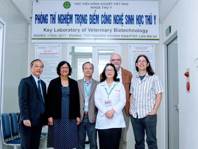 Phòng thí nghiệm trọng điểm Công nghệ sinh học thú y của Học viện Nông nghiệp Việt Nam.