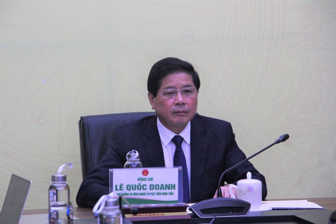 Deputy Minister of Agriculture and Rural Development Le Quoc Doanh speaking at the conference. Photo: Hoang Giang.