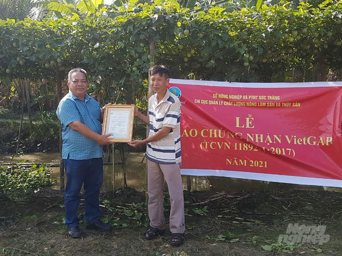 Chanh leo ngọt Sáu Công đạt chứng nhận VietGAP năm 2021.
