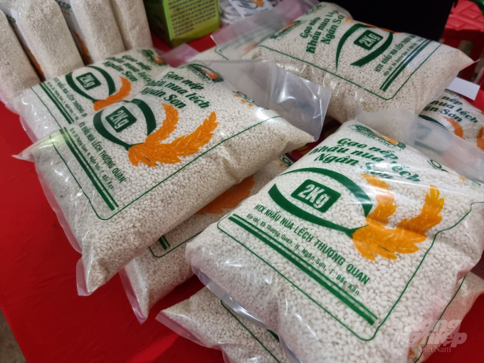 Gạo nếp Khẩu nua lếch Ngân Sơn, một sản phẩm OCOP đặc sản của huyện Ngân Sơn. Ảnh: TN.
