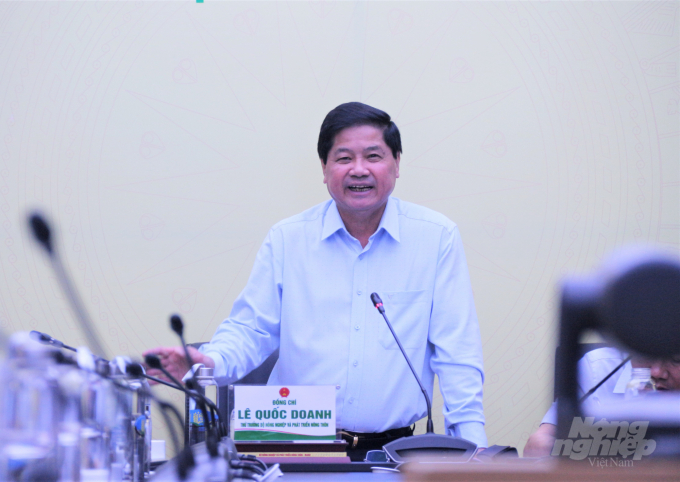 Deputy Minister of Agriculture and Rural Development Le Quoc Doanh at the workshop. Photo: Pham Hieu.