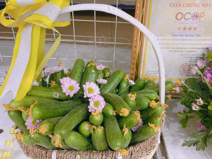 An organic fruit and vegetable product with a 4-star OCOP certificate of Quang Ninh province. Photo: Viet Cuong.