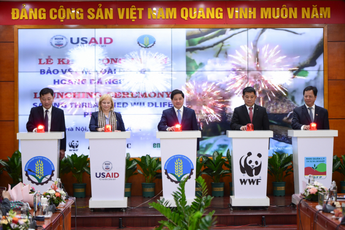 The 'Saving Threatened Wildlife' project was kicked off on June 13. Photo: Tung Dinh.