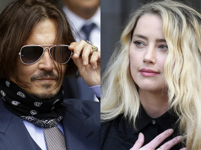 Ngôi sao điện ảnh Johnny Depp và vợ cũ, diễn viên Amber Heard.