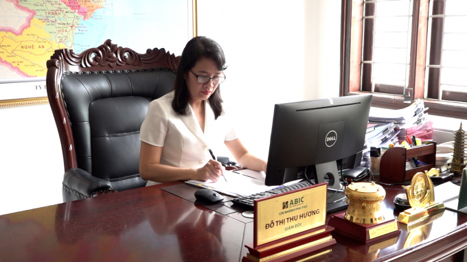 Bà Đỗ Thị Thu Hương – Giám đốc Bảo hiểm Agribank chi nhánh Phú Thọ. Ảnh: Minh Phúc.