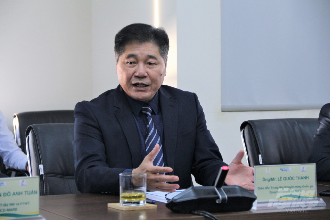 As stated by the Director of the National Agricultural Extension Center Le Quoc Thanh, the cooperation agreement is a step for Vietnam's agriculture to 'stay ahead of the game' in terms of solutions and technology transfer in the coming period. Photo: Pham Hieu.