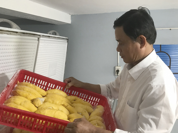 Mr. Huynh Tan Loc, Director of Ngu Hiep Durian Cooperative. Photo: Minh Dam.