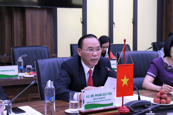 Deputy Minister Phung Duc Tien said that this was an opportunity for both sides to promote agricultural trade and other areas with plenty of room for development. Photo: Hoang Giang.