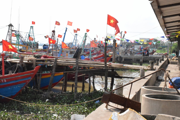 Ô nhiễm môi trường tại cảng cá Lạch Quèn, huyện Quỳnh Lưu. Ảnh: Doãn Trí Tuệ.