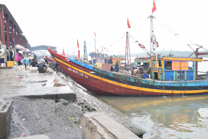 Xuống cấp ở cảng cá Lạch Vạn, huyện DIễn Châu. Ảnh: Doãn Trí Tuệ.