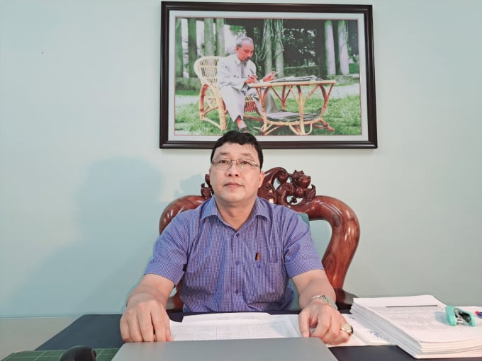 Ông Nguyễn Công Xưng, Chủ tịch Hội đồng thành viên Công ty Thuỷ nông Ninh Thuận. Ảnh: Mai Phương.
