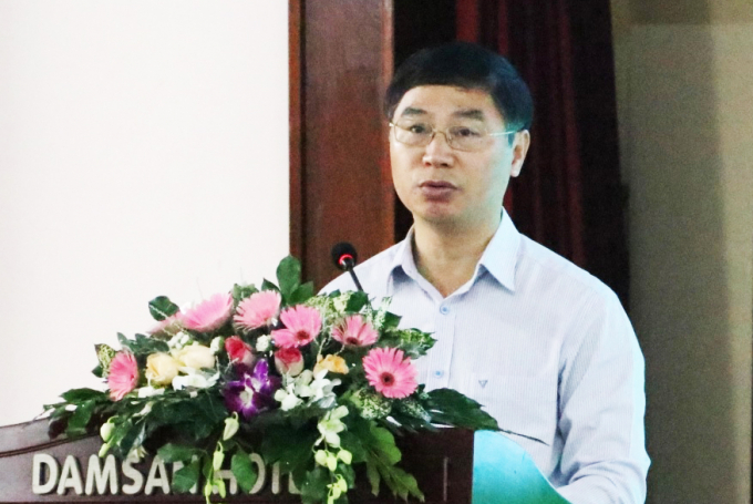 Ông Nguyễn Quý Dương, Phó Cục trưởng Cục BVTV đề nghị các nhà máy chế biến sắn cần vào cuộc có trách nhiệm hơn nữa nhằm khống chế bệnh khảm lá sắn. Ảnh: Minh Quý.